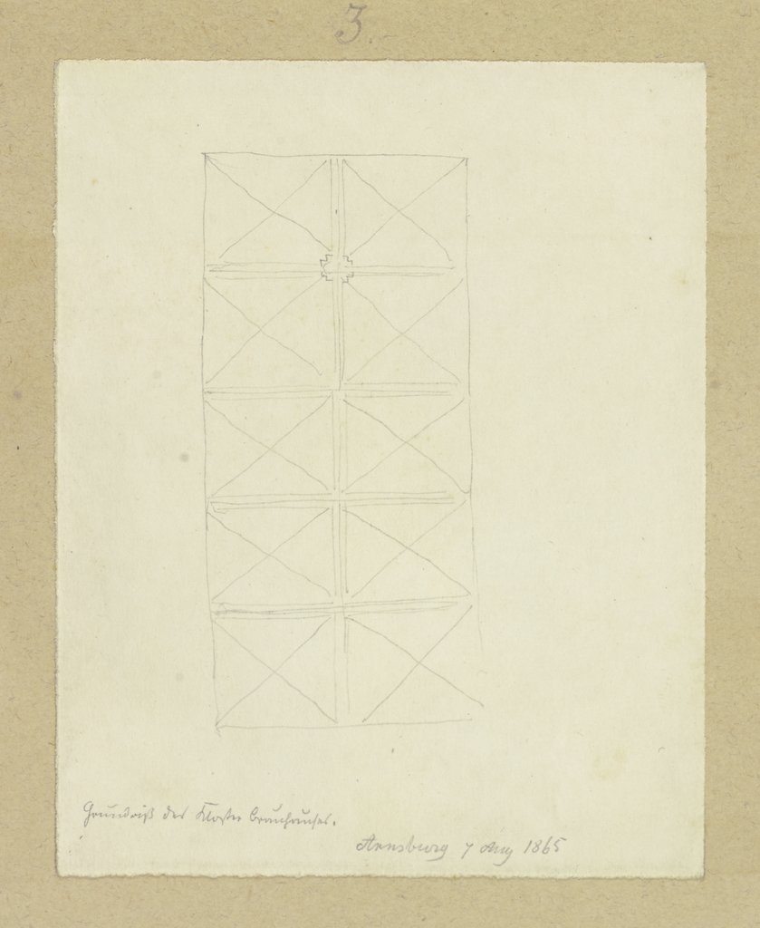 Grundriss des Brauhauses von Kloster Arnsburg, Carl Theodor Reiffenstein