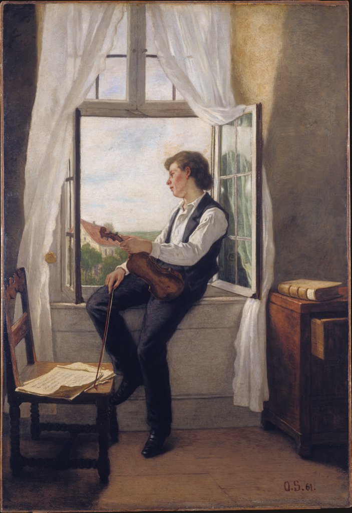 The Violinist by the Window, Otto Scholderer