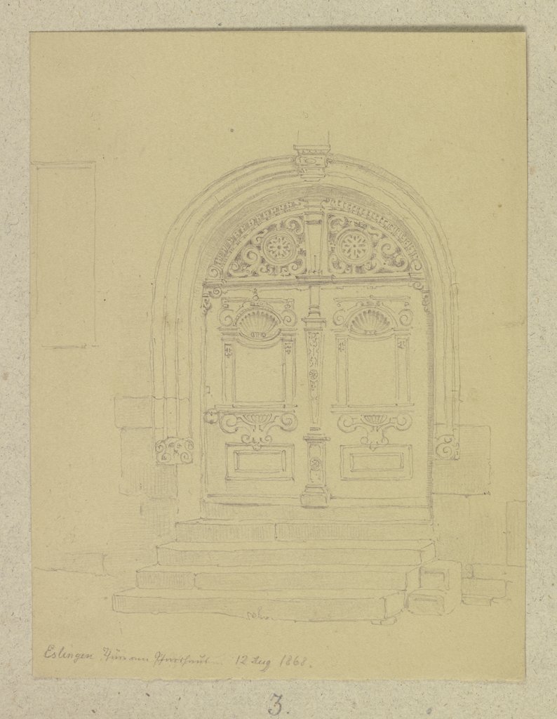 Portal des Pfarrhauses in Esslingen, Carl Theodor Reiffenstein