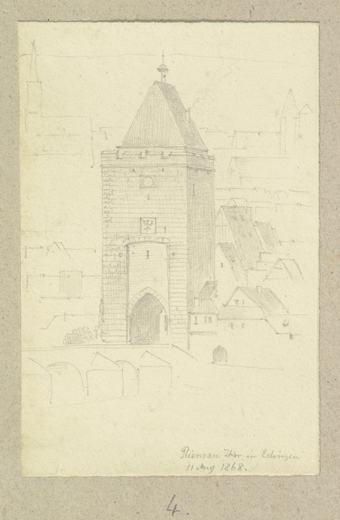 Der Pliensautorturm in Esslingen, Carl Theodor Reiffenstein