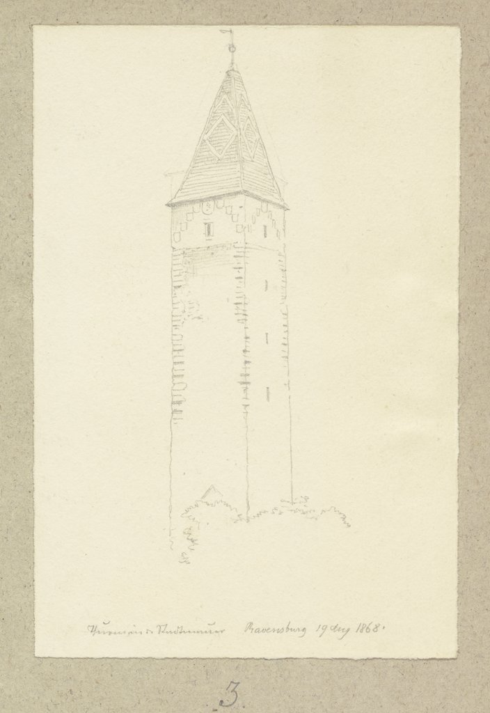 Der Spitalturm in Ravensburg, Carl Theodor Reiffenstein