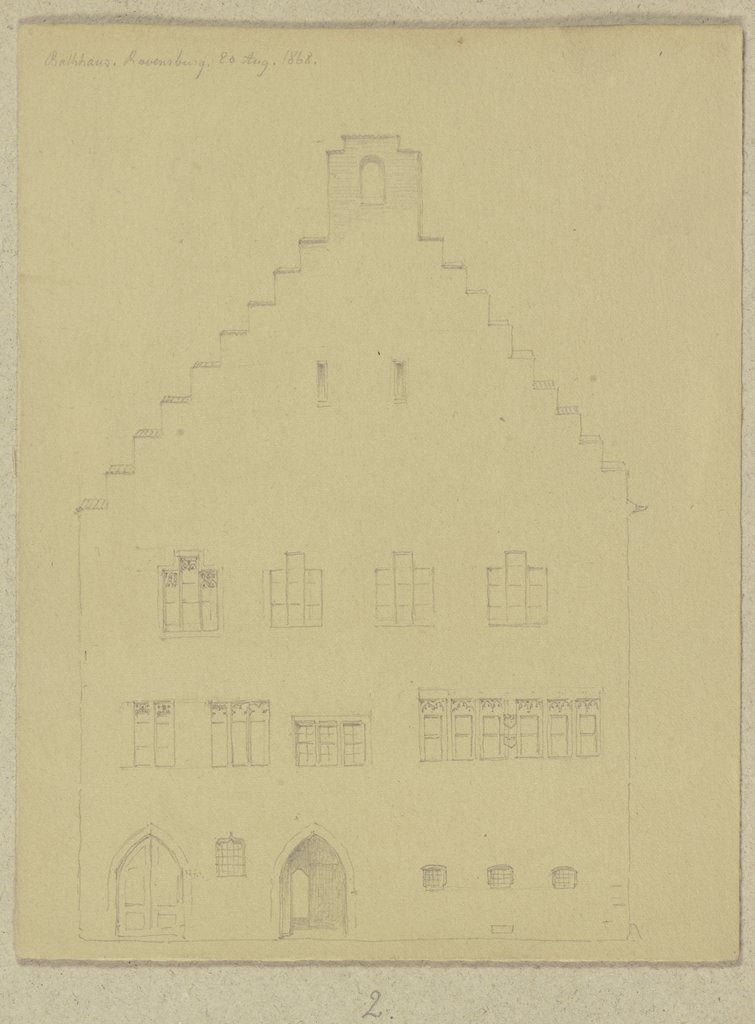 Fassade des Ravensburger Rathauses, Carl Theodor Reiffenstein