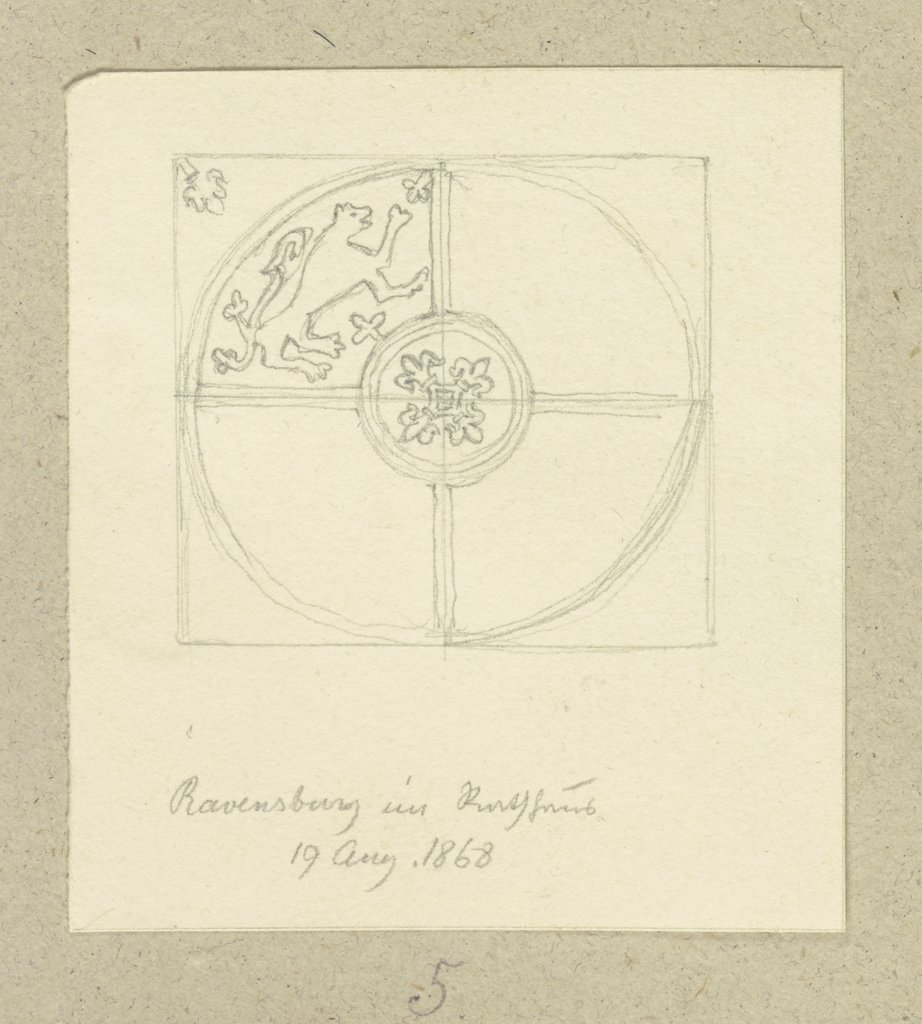 Wappenfenster des Ravensburger Rathauses, Carl Theodor Reiffenstein