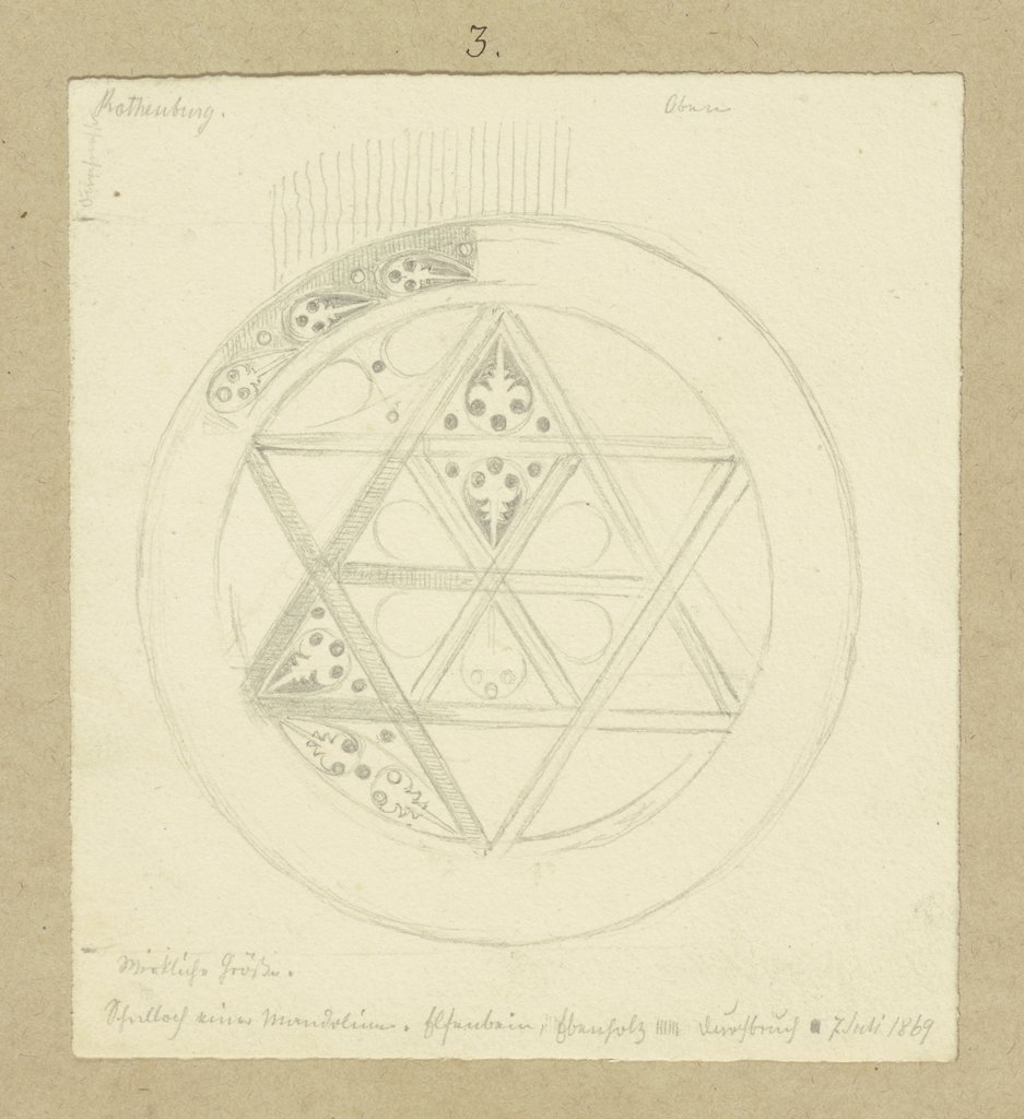 Schallloch-Rosette einer Mandoline, Carl Theodor Reiffenstein