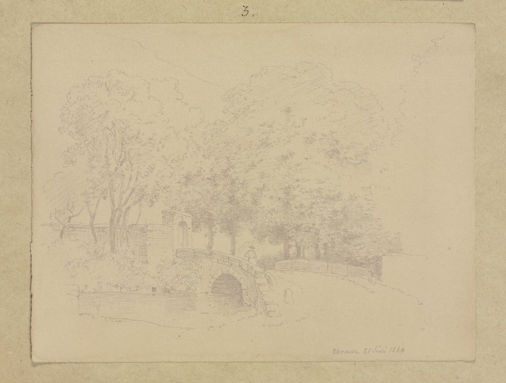 Stone bridge near Urach, Carl Theodor Reiffenstein