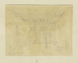 Raum im Gesindehaus von Kloster Maulbronn, Carl Theodor Reiffenstein