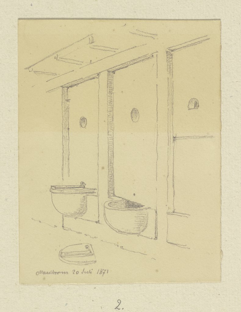 Lavatory in Maulbronn Monastery, Carl Theodor Reiffenstein