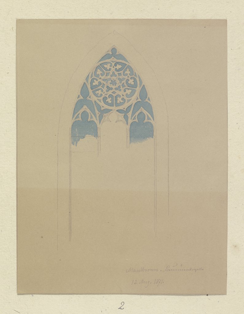 Maßwerkfenster der Brunnenkapelle des Klosters Maulbronn, Carl Theodor Reiffenstein