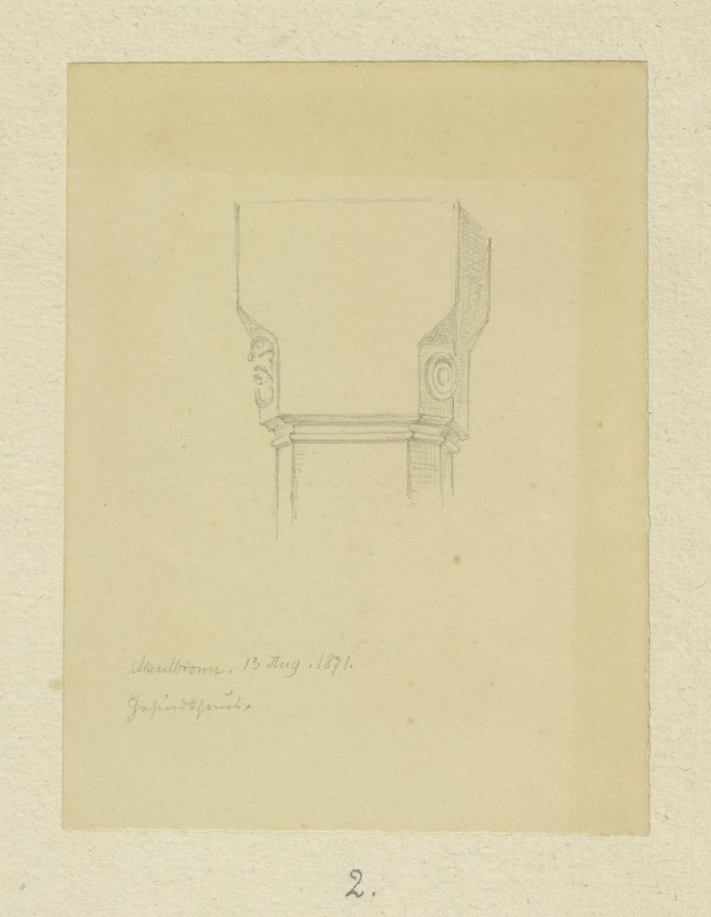 Kapitell im Gesindehaus des Klosters Maulbronn, Carl Theodor Reiffenstein