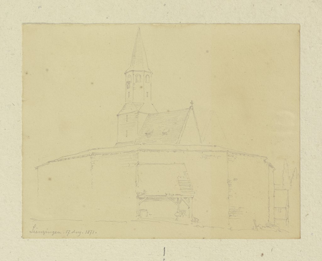 Kirchenburg Lienzingen mit der Peterskirche, Carl Theodor Reiffenstein