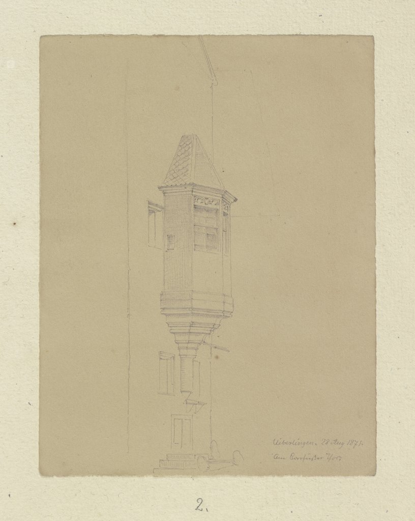 Erker eines Hauses am Barfüßertor in Überlingen, Carl Theodor Reiffenstein