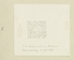 Fliese im Rittersaal der Burg Kronberg, Carl Theodor Reiffenstein