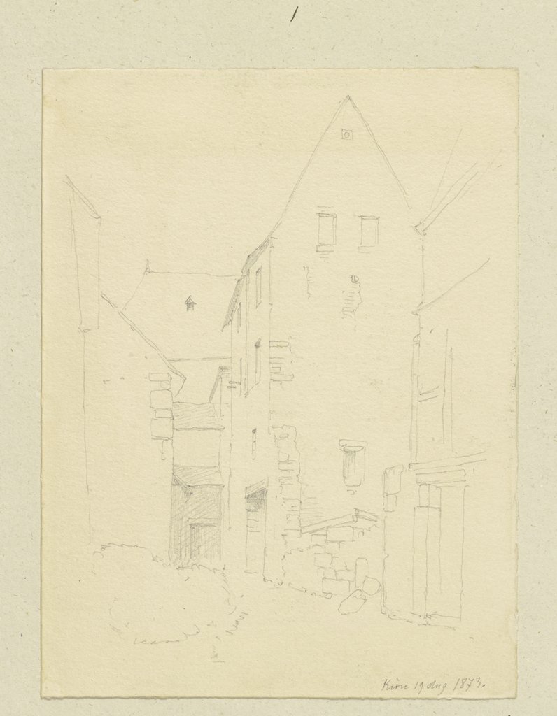 Row of houses in Kirn, Carl Theodor Reiffenstein