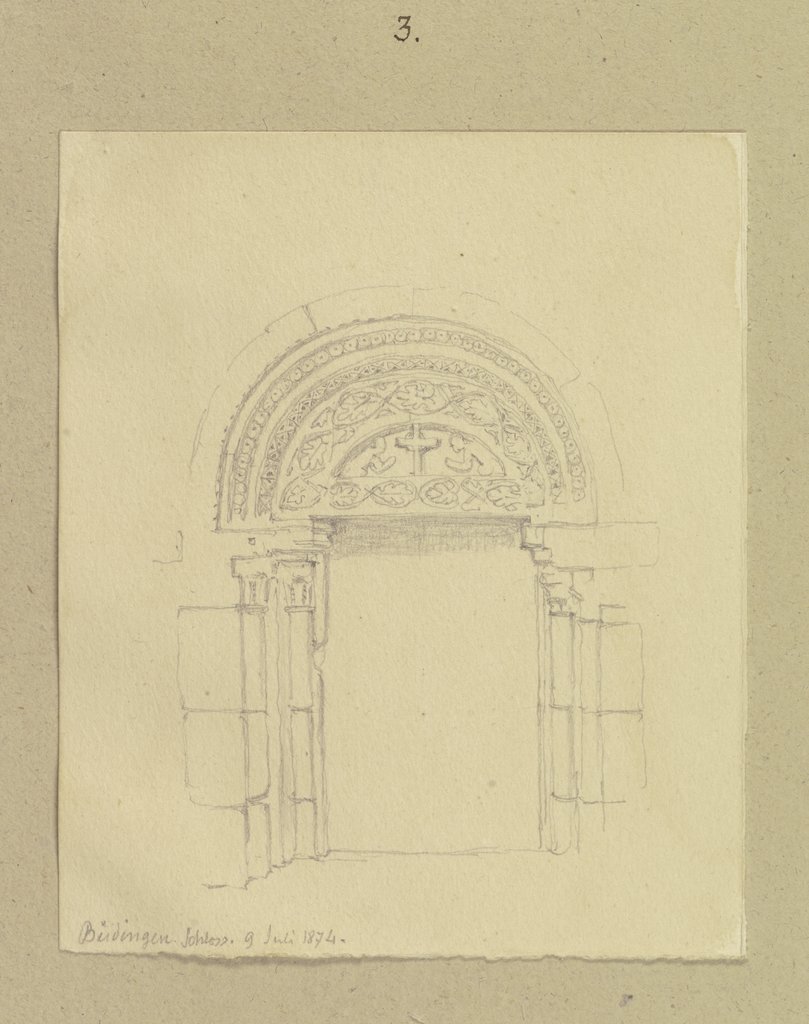 Portal des Schlosses von Büdingen, Carl Theodor Reiffenstein