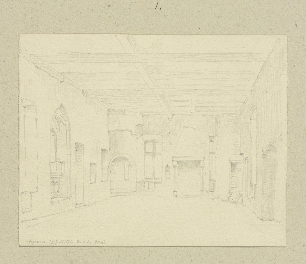 A hall in Alzenau castle, Carl Theodor Reiffenstein