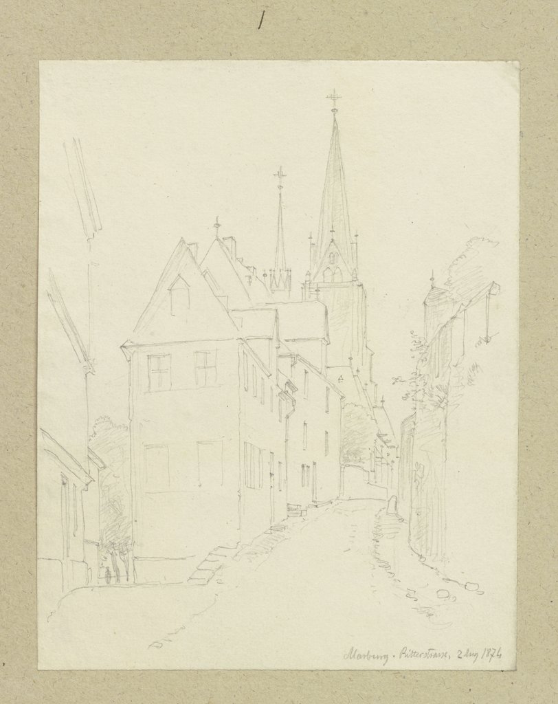 Die Ritterstraße in Marburg, Carl Theodor Reiffenstein