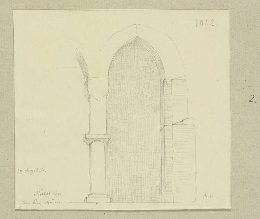 Biforium des Kirchturms in Mühlheim, Carl Theodor Reiffenstein