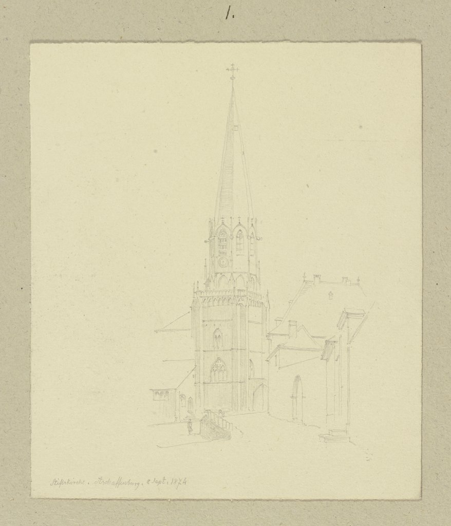 Turm der Stiftskirche in Aschaffenburg, Carl Theodor Reiffenstein