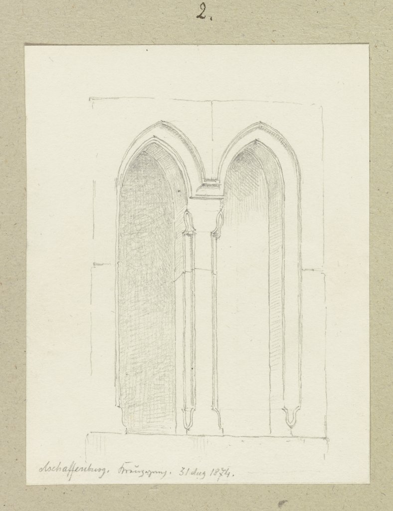 Biforium im Kreuzgang der Stiftskirche in Aschaffenburg, Carl Theodor Reiffenstein