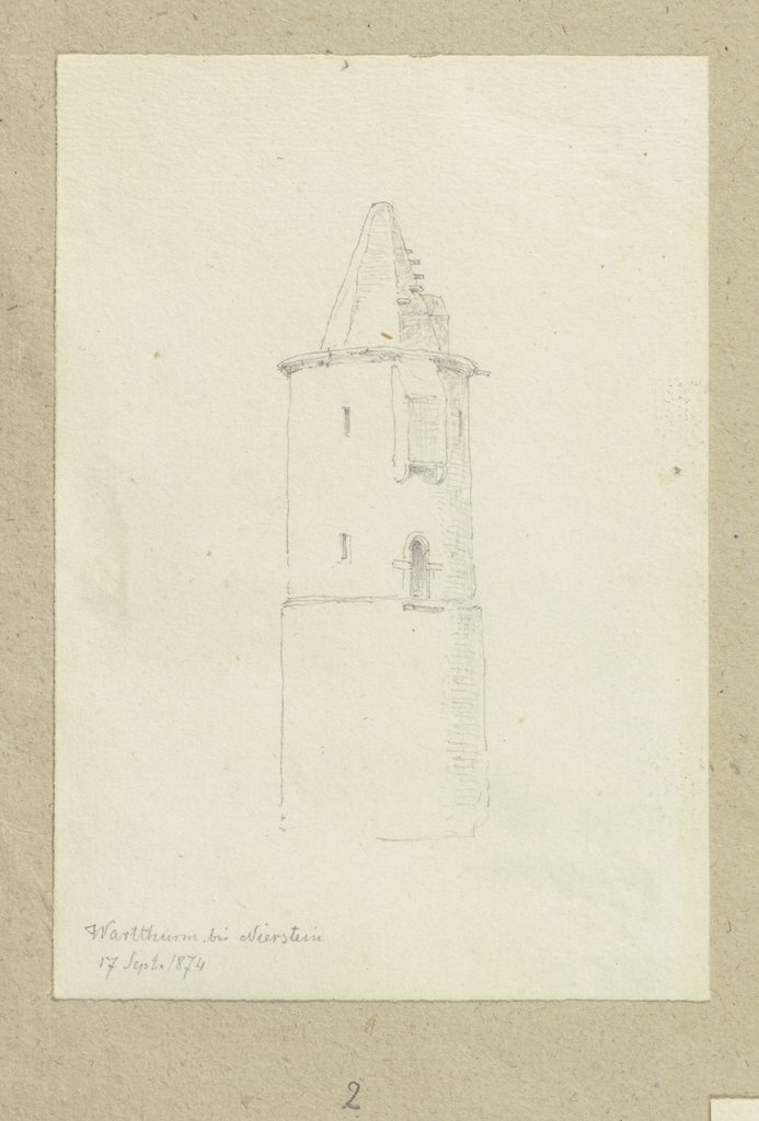 Wartturm bei Nierstein, Carl Theodor Reiffenstein