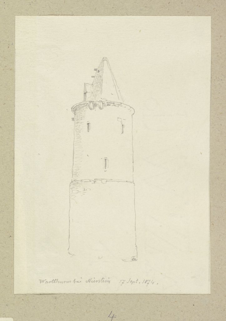 Wartturm bei Nierstein, Carl Theodor Reiffenstein