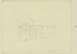 Die Einhardsbasilika in Michelstadt-Steinbach von Osten, Carl Theodor Reiffenstein