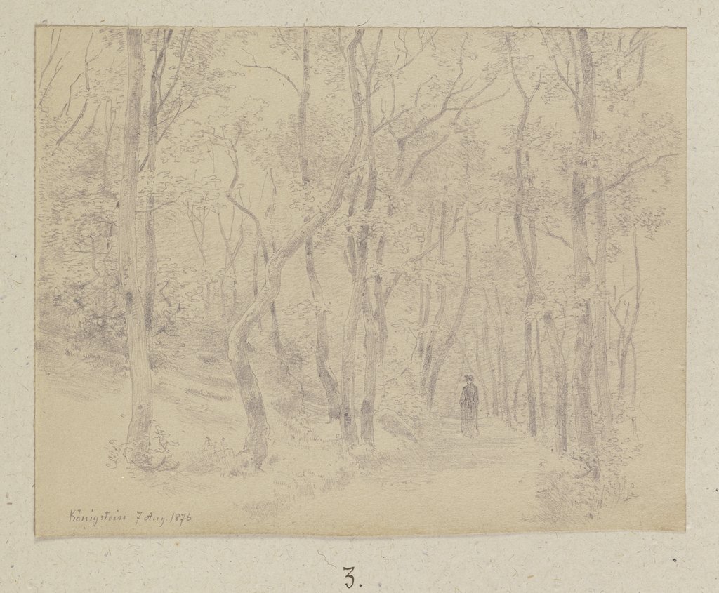 Forest path near Königstein, Carl Theodor Reiffenstein