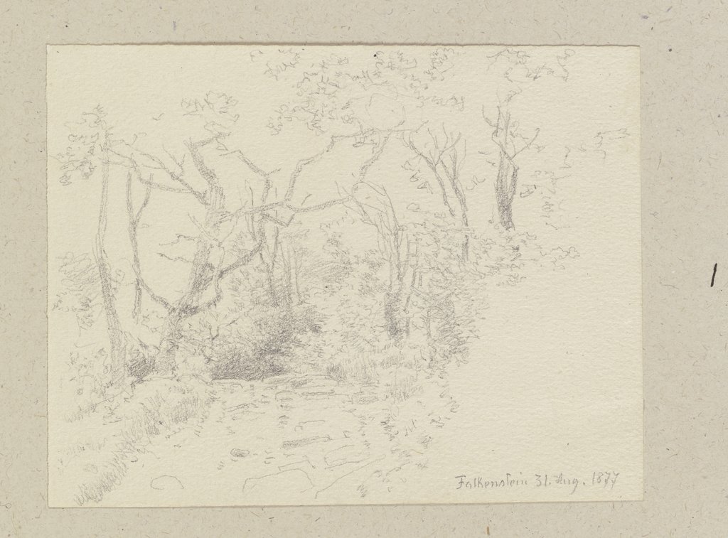 Waldweg bei Königstein-Falkenstein, Carl Theodor Reiffenstein