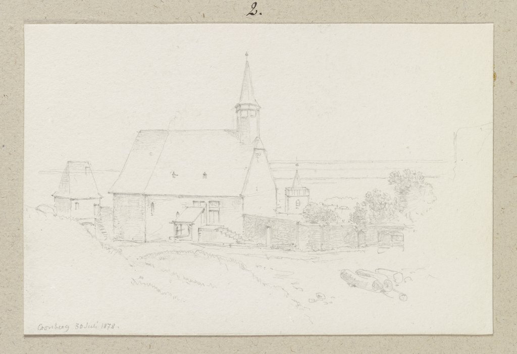 Burgkapelle und äußeres Tor der Burg Kronberg, Carl Theodor Reiffenstein