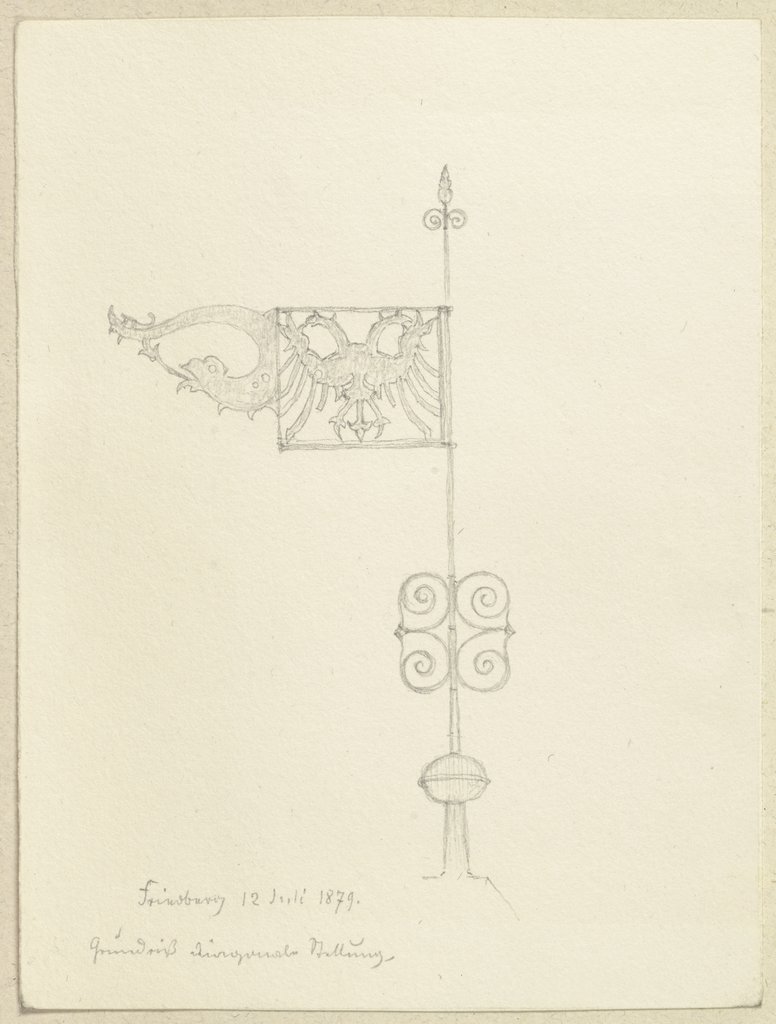 Wetterfahne mit den Adlern des Friedberger Stadtwappens, Carl Theodor Reiffenstein