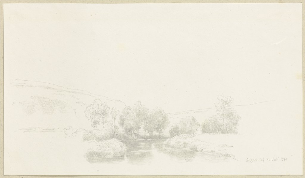 Flusslandschaft bei Salzschlirf, Carl Theodor Reiffenstein