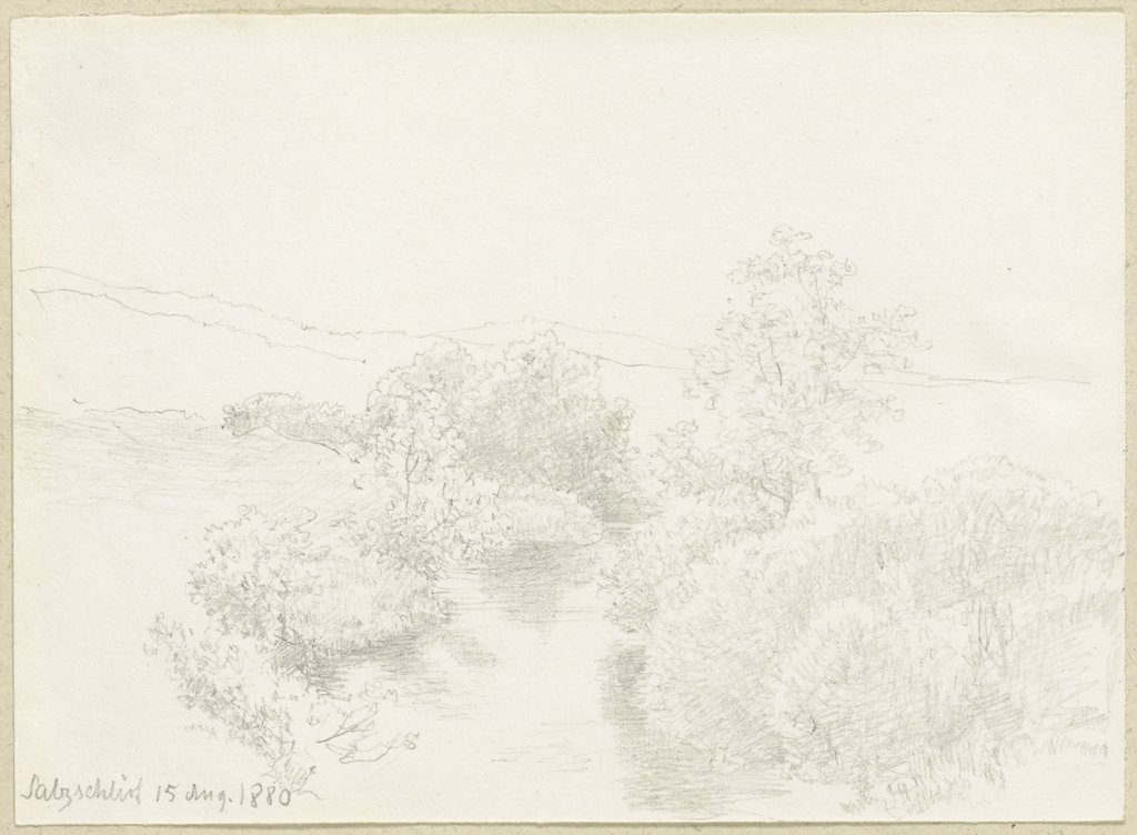 Flusslandschaft bei Salzschlirf, Carl Theodor Reiffenstein