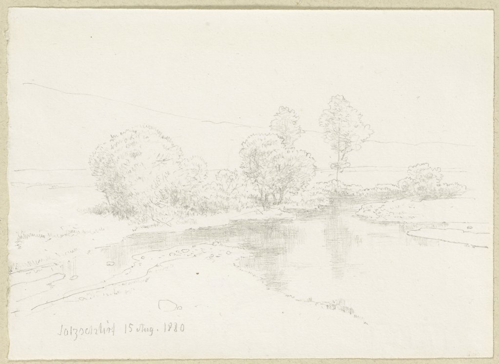 Flusslandschaft bei Salzschlirf, Carl Theodor Reiffenstein