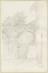 Partie der Stadtmauer in Dausenau, Carl Theodor Reiffenstein