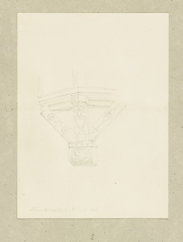 Konsole mit angedeuteter Kanzel (?) in Münstermaifeld, Carl Theodor Reiffenstein