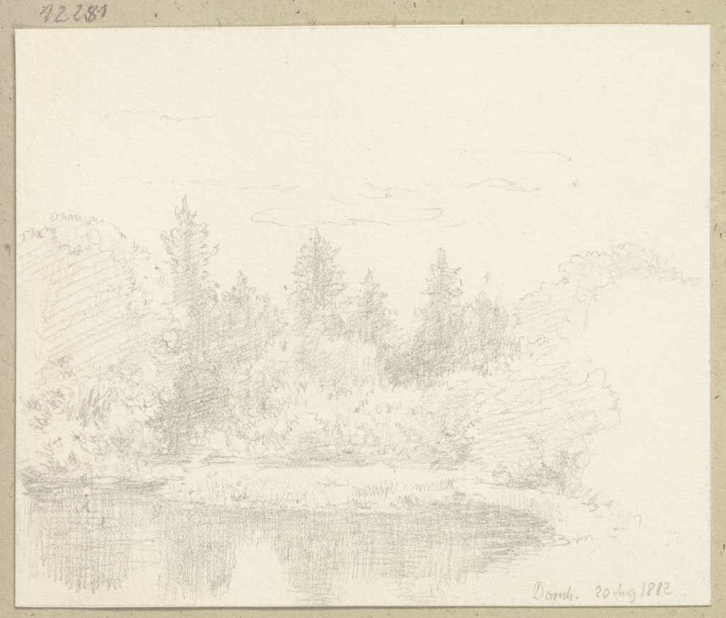 Forest lake near Dornholzhausen, Carl Theodor Reiffenstein