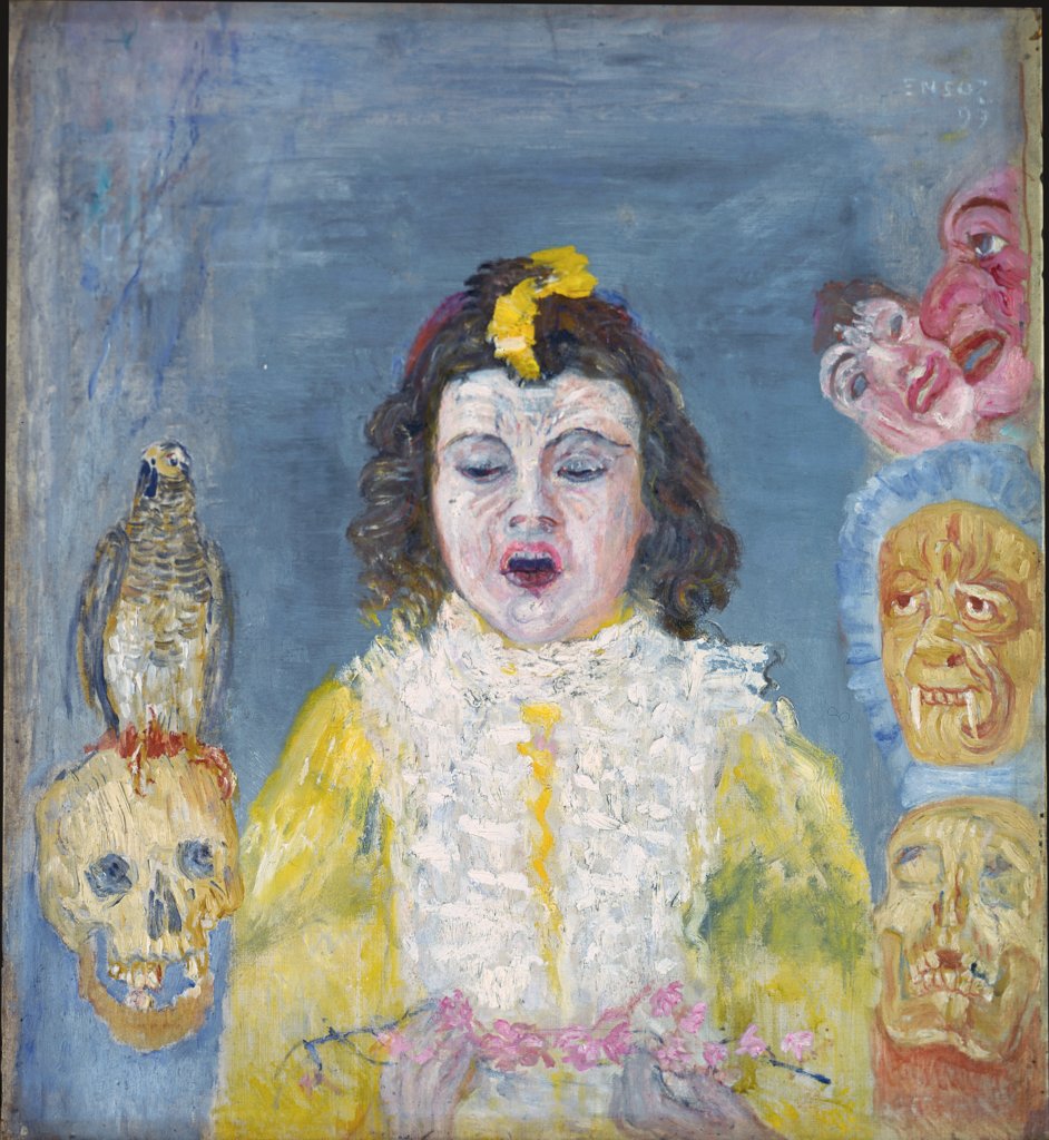 Mädchen mit Masken (Kommunion), James Ensor