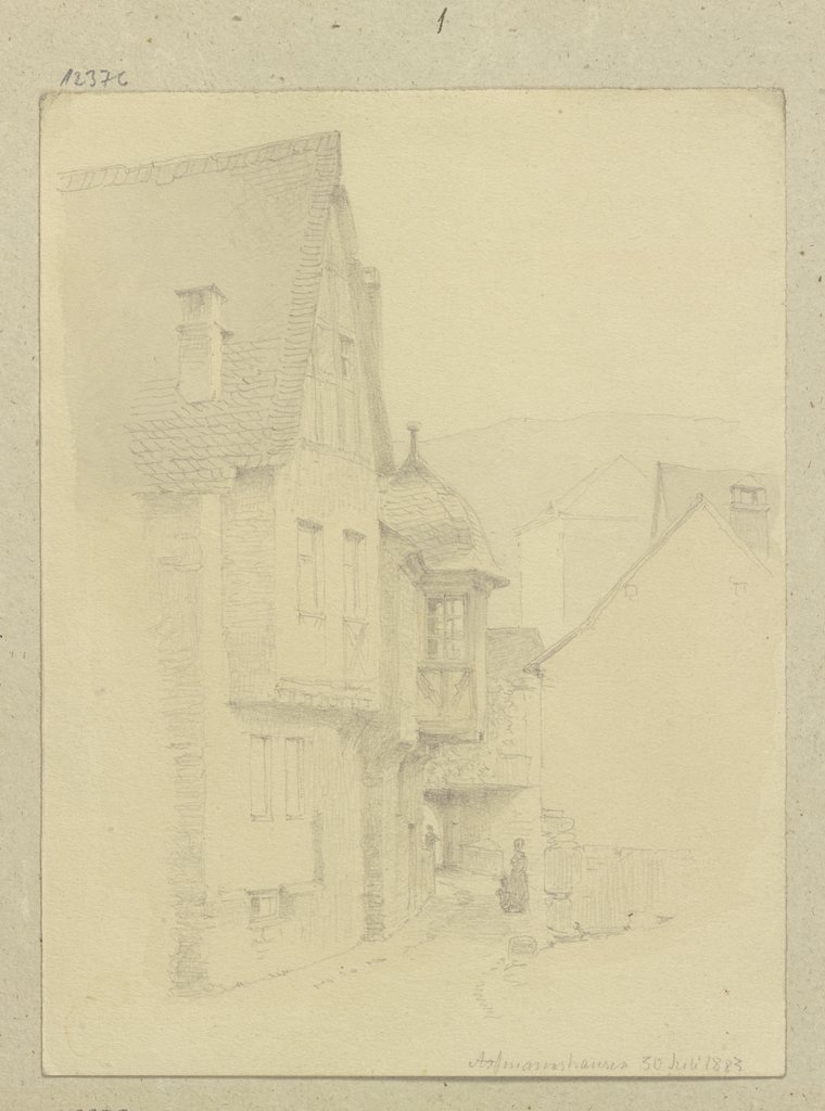 Straßenzug in Assmannshausen, Carl Theodor Reiffenstein