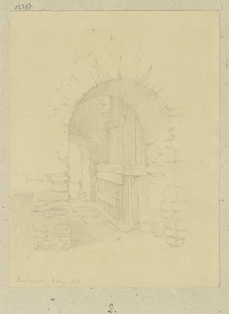 Gate passage in Bacharach, Carl Theodor Reiffenstein