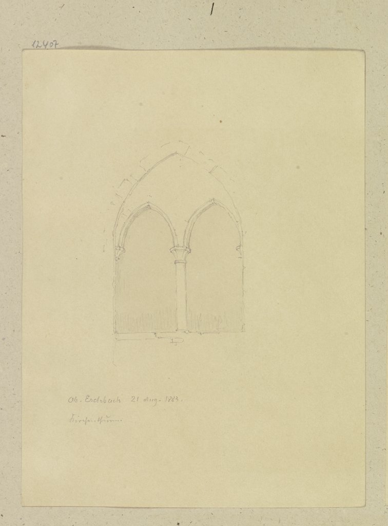 Biforium eines Kirchturms in Ober-Eschbach, Carl Theodor Reiffenstein