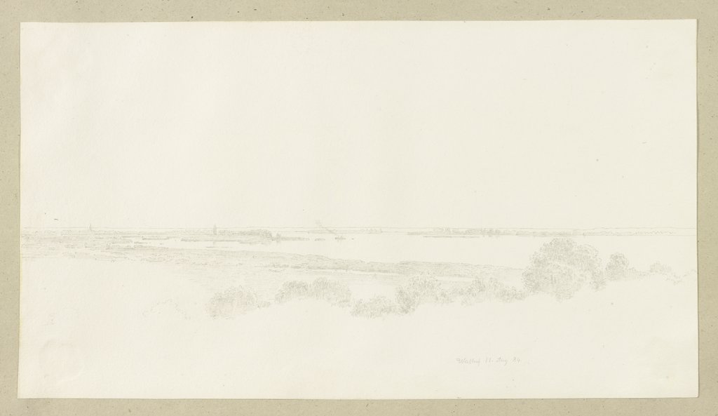 Rhine landscape near Walluf, Carl Theodor Reiffenstein