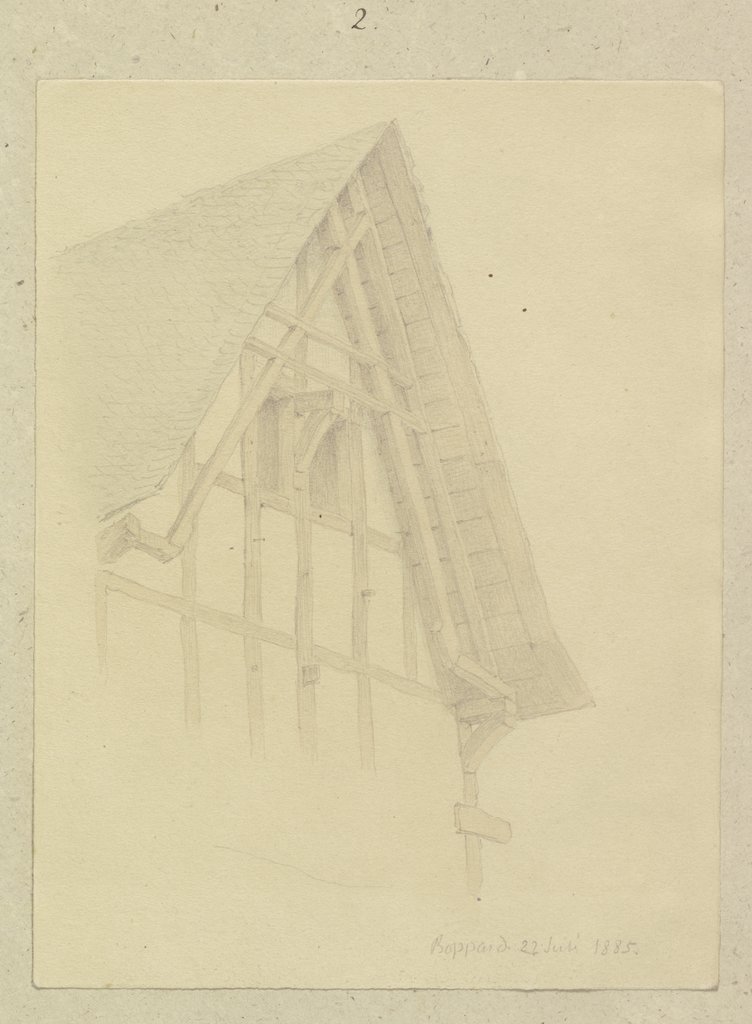 Half-timbered gable in Boppard, Carl Theodor Reiffenstein