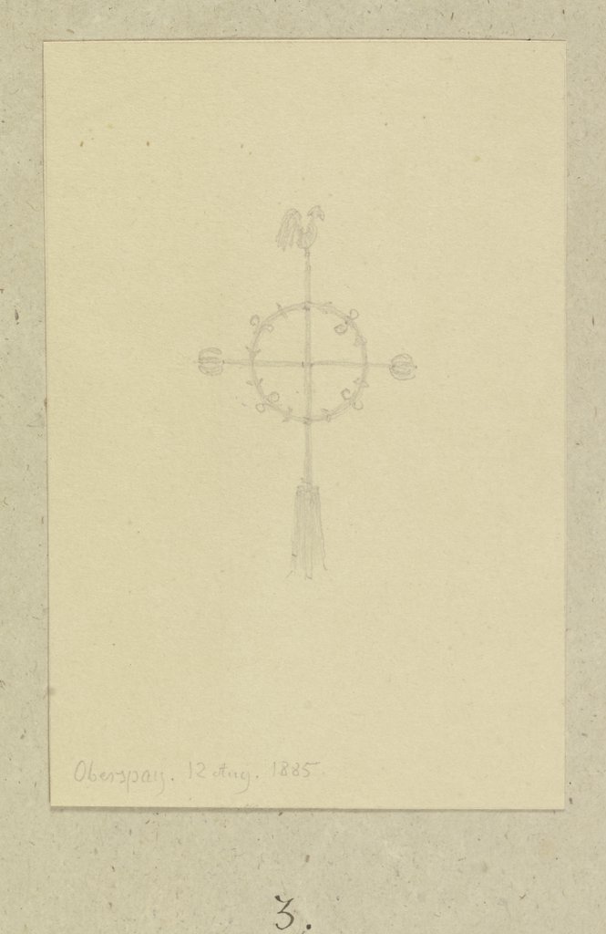 Wetterfahne in Oberspay, Carl Theodor Reiffenstein