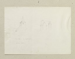 Im Vorbeifahren gezeichnete Bauten am Rhein, Carl Theodor Reiffenstein