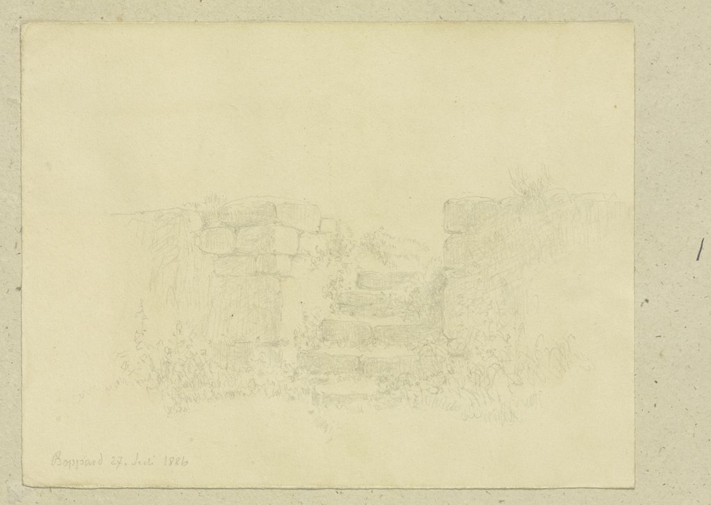 Stufen zu einem terrassierten Terrain in Boppard, Carl Theodor Reiffenstein