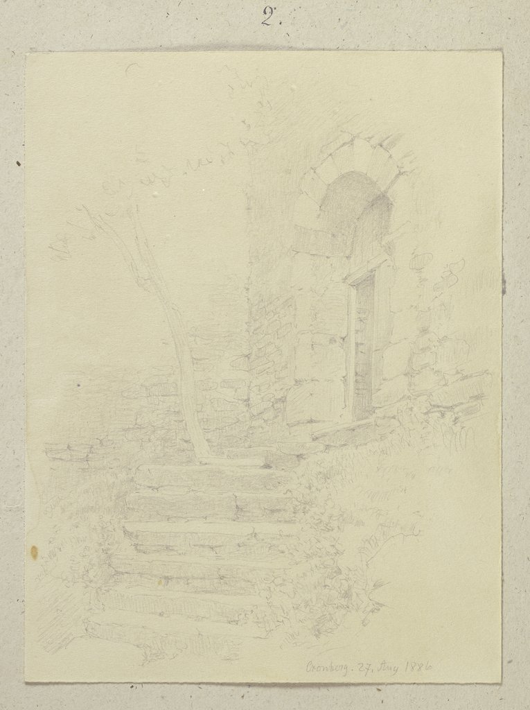 Burg Kronberg, Eingang zum Torturm der Oberburg, Carl Theodor Reiffenstein