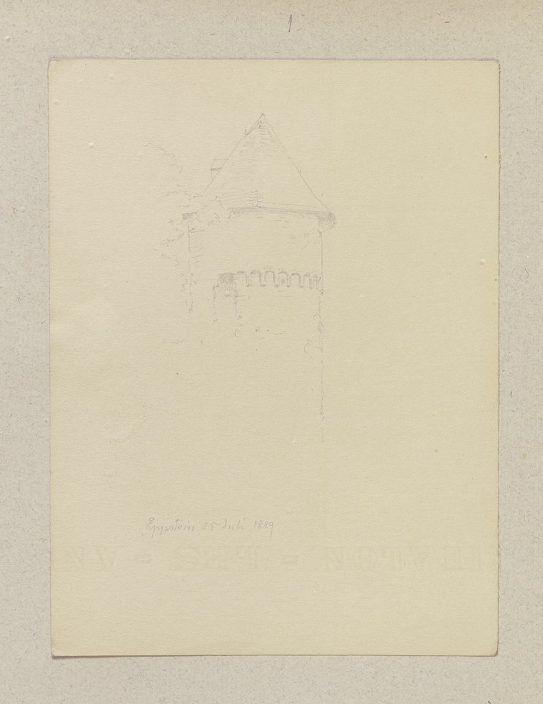 A tower of Eppstein castle, Carl Theodor Reiffenstein