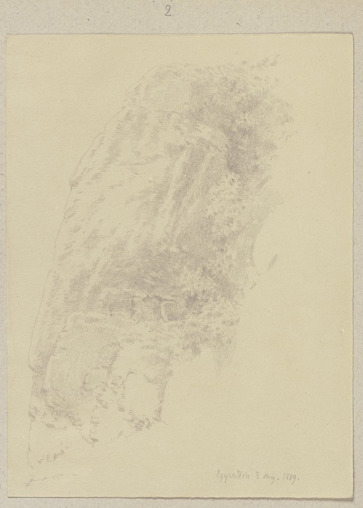 Section of a rock face, Carl Theodor Reiffenstein