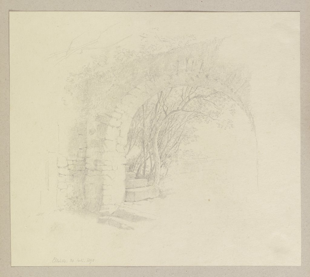 View through an archway, Carl Theodor Reiffenstein