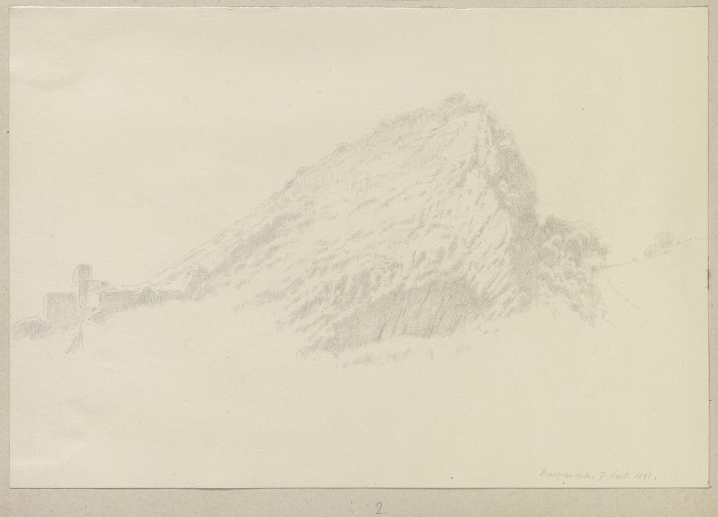 Rocky promontory near Bacharach, Carl Theodor Reiffenstein